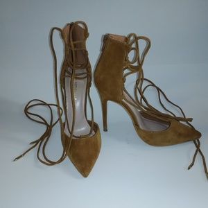 Shoe Republic Jillian Pointy Toe Lace Up Stiletto